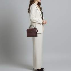 مملوكة مسبقًا حقيبة يد جيفنشي هورايزن صغيرة جلد بورغندي