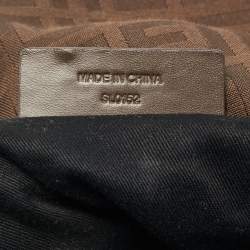 Pre Owned Givenchy Brown Jacquard Fabric and Leather Hobo