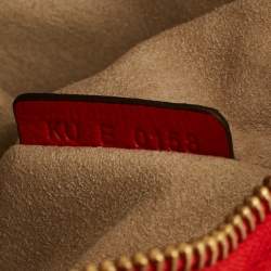 Pre Owned Givenchy Cross 3 Red Leather and Suede Shoulder Bag