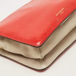 Pre Owned Givenchy Cross 3 Red Leather and Suede Shoulder Bag