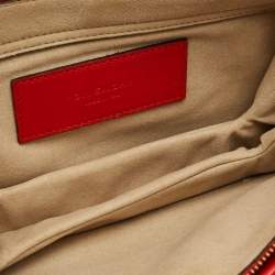 Pre Owned Givenchy Cross 3 Red Leather and Suede Shoulder Bag