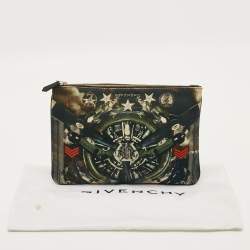 مملوكة مسبقًا Givenchy Fighter Plane and Stars-Print Canvas Clutch