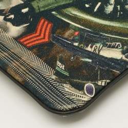مملوكة مسبقًا Givenchy Fighter Plane and Stars-Print Canvas Clutch
