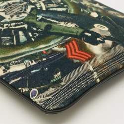 مملوكة مسبقًا Givenchy Fighter Plane and Stars-Print Canvas Clutch