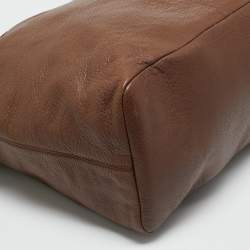 Pre Owned حقيبة جيفنشي نايتنغيل كبيرة جلد بنية ساتشيل