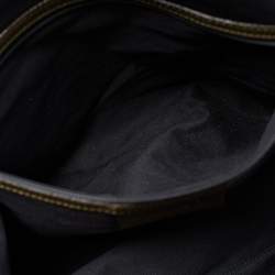 Pre Owned Givenchy Nightingale Large Olive Green/Beige Canvas and Leather Satchel