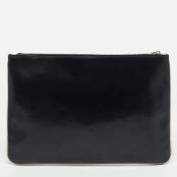 Pre Owned Givenchy Pink/Black Leather Zip Pouch