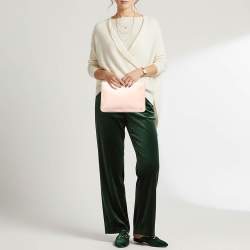 Pre Owned Givenchy Pink/Black Leather Zip Pouch