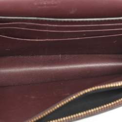 Pre Owned Givenchy GV3 Burgundy Suede and Leather Wallet On Chain