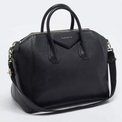 Pre Owned Givenchy Antigona Medium Black Leather Satchel