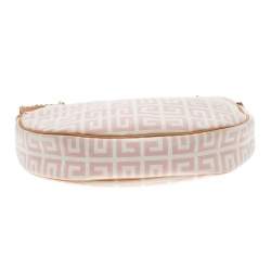 Pre Owned Givenchy Pink/Beige Signature Canvas and Leather Hobo 