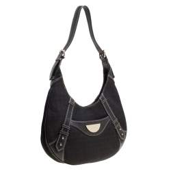 Givenchy Black Signature Canvas and Leather Hobo 