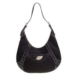 Givenchy Black Signature Canvas and Leather Hobo 