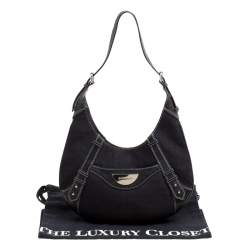 Givenchy Black Signature Canvas and Leather Hobo 