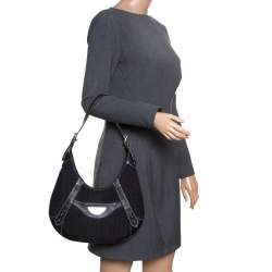 Givenchy Black Signature Canvas and Leather Hobo 
