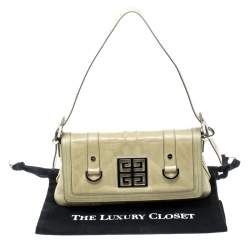 Pre Owned حقيبة كتف جيفنشي جلد خضراء فاتحة