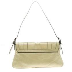 Pre Owned حقيبة كتف جيفنشي جلد خضراء فاتحة