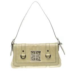 Pre Owned حقيبة كتف جيفنشي جلد خضراء فاتحة