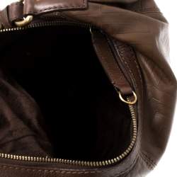 Givenchy Brown Signature Embossed Leather Hobo