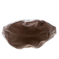 Givenchy Brown Signature Embossed Leather Hobo