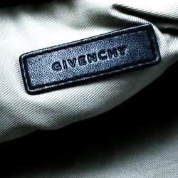 مملوكة مسبقًا حقيبة جيفنشي جلد وقماش شهيرة مونوكروم رمادية/ سوداء