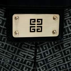 مملوكة مسبقًا حقيبة جيفنشي جلد وقماش شهيرة مونوكروم رمادية/ سوداء