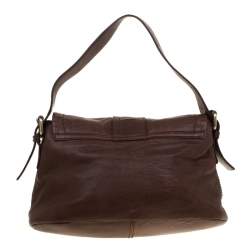 Pre Owned حقيبة كتف جيفنشي جلد بنية