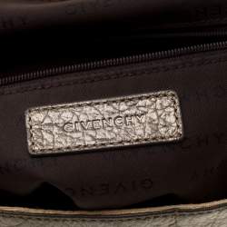 Givenchy Cream and Metallic Brown Canvas And Leather Satchel