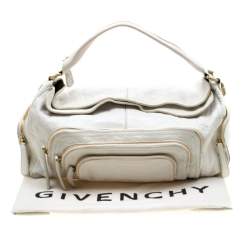 Givenchy White Leather Multiple Zip Shoulder Bag