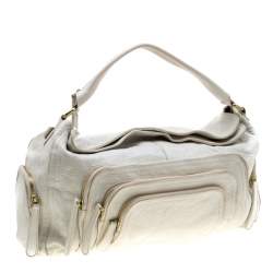 Givenchy White Leather Multiple Zip Shoulder Bag