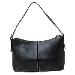 مملوكة مسبقًا حقيبة كتف جيفنشي جيب ثنائي جلد سوداء