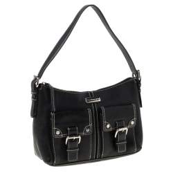 مملوكة مسبقًا حقيبة كتف جيفنشي جيب ثنائي جلد سوداء