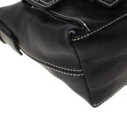 مملوكة مسبقًا حقيبة كتف جيفنشي جيب ثنائي جلد سوداء