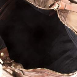 Pre Owned Givenchy Brown Monogram Canvas and Leather Hobo