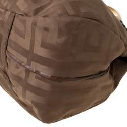 Pre Owned Givenchy Brown Monogram Canvas and Leather Hobo