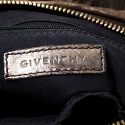 Pre Owned Givenchy Brown Crinkled Leather Medium Pandora Shoulder Bag