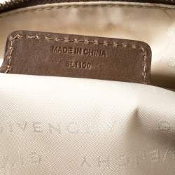 Givenchy Brown Coated Canvas and Leather Satchel