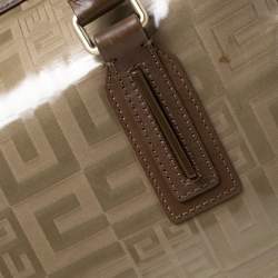 Givenchy Brown Coated Canvas and Leather Satchel