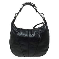 Pre Owned Givenchy Black Leather Hobo