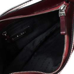 Pre Owned Givenchy Red Leather Logo Shoulder Bag