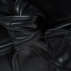 Pre Owned حقيبة كلتش جيفنشي عقدة جلد سوداء