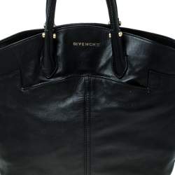 Givenchy Black Leather Front Pocket Satchel