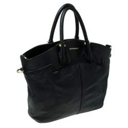 Givenchy Black Leather Front Pocket Satchel