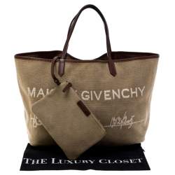 مملوكة مسبقًا Givenchy Beige Fabric Antigona Maison Hdg Shopper Tote