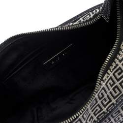 مملوكة مسبقًا حقيبة جيفنشي كانفاس رصاصي/ أسود وجلد