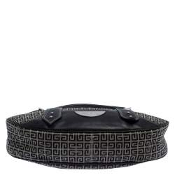 مملوكة مسبقًا حقيبة جيفنشي كانفاس رصاصي/ أسود وجلد