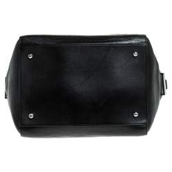 Pre Owned Givenchy Black Croc Embossed Leather Satchel