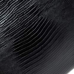 Pre Owned Givenchy Black Croc Embossed Leather Satchel