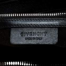 Pre Owned Givenchy Black Croc Embossed Leather Satchel