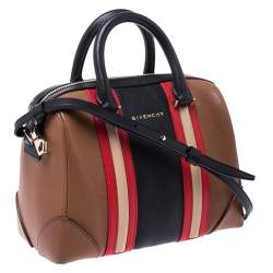 Pre Owned Givenchy Multicolor Leather Lucrezia Colorblock Bowler Bag